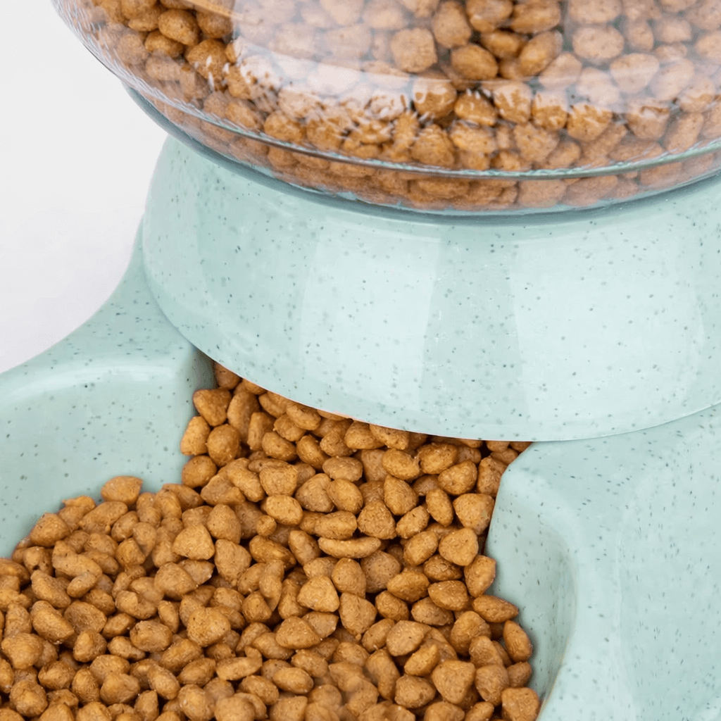 SmartPet™ Automatic Feeder & Water Station with pet food dispenser and modern design for organized feeding.